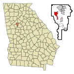 Clayton County Georgia Incorporated and Unincorporated areas Riverdale Highlighted